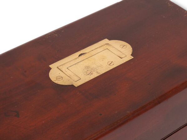 Top of the Mahogany Apothecary Box