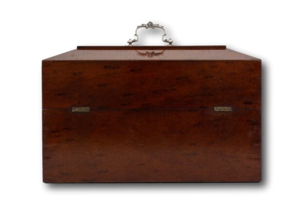 Rear of the Quarter Sawn Mahogany Tea Chest