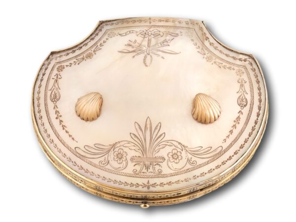 Top of the Palais Royal Mother of Pearl Clam Necessaire Etui