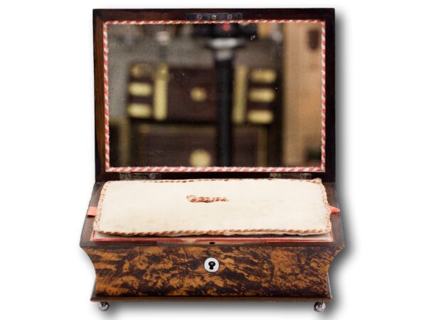 Palais Royal Mulberry Sewing Box with the lid up