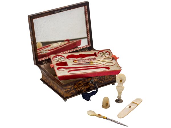 Palais Royal Mulberry Sewing Box with the tools removed