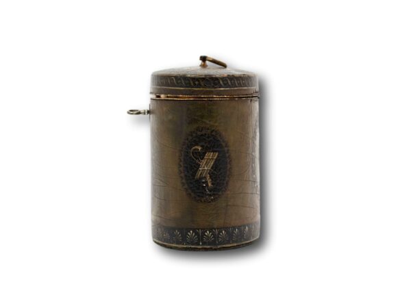 Side of the Papier Mache Tea Caddy Henry Clay