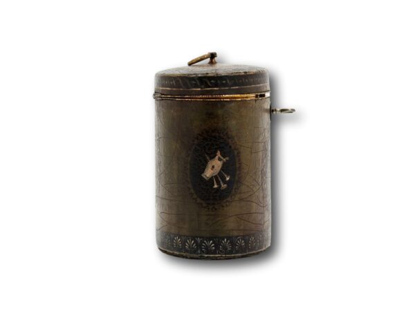 Side of the Papier Mache Tea Caddy Henry Clay