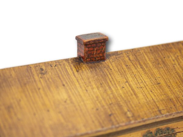 Close up of the Tunbridge Ware Cottage Sewing Box Chimney