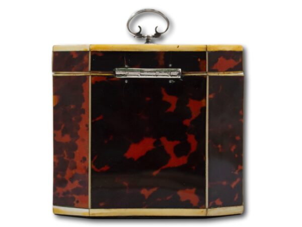 Rear of the Red Tortoiseshell Tea Caddy with Miniature