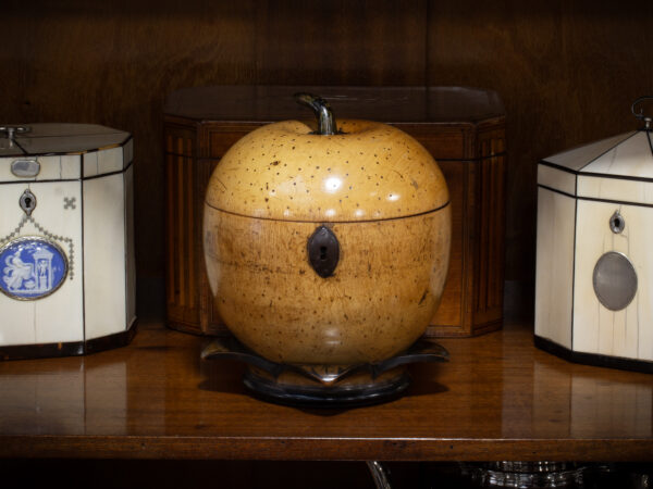 Fruit On Leaves Tea Caddy in a decorative setting