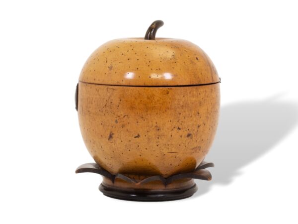 Side of the Fruit On Leaves Tea Caddy