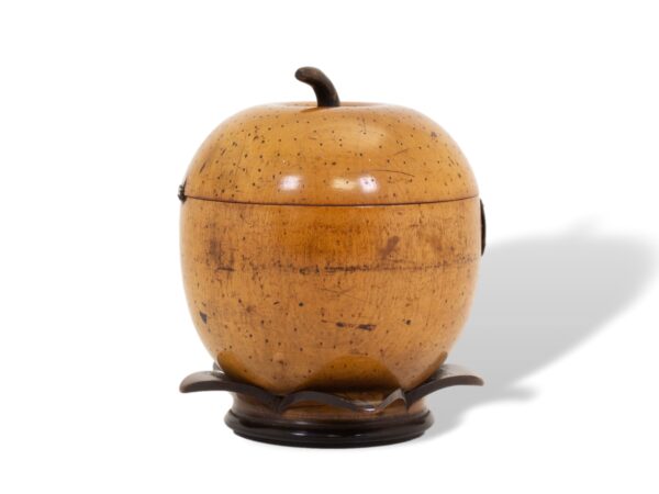 Side of the Fruit On Leaves Tea Caddy