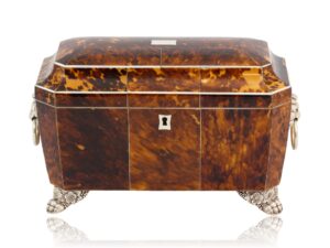 Front of the Blonde Tortoiseshell Tea Chest