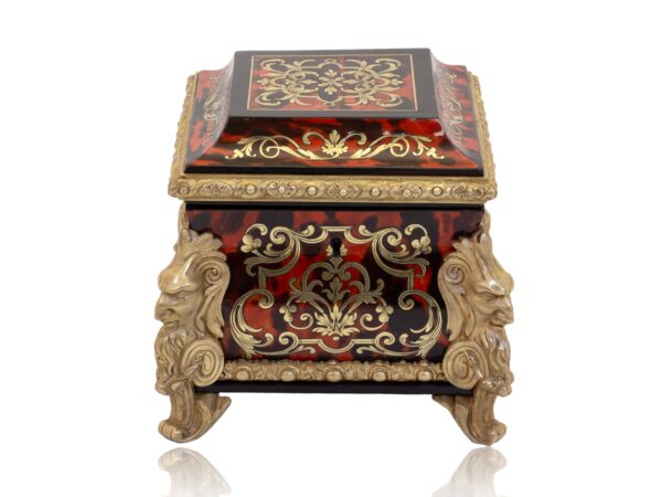 Front overview of the French Boulle Tea Caddy