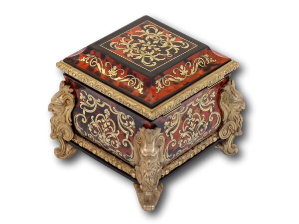 Rear overview of the French Boulle Tea Caddy