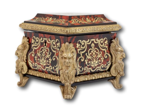 Front overview of the French Boulle Tea Caddy