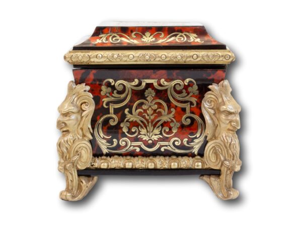 Side of the French Boulle Tea Caddy