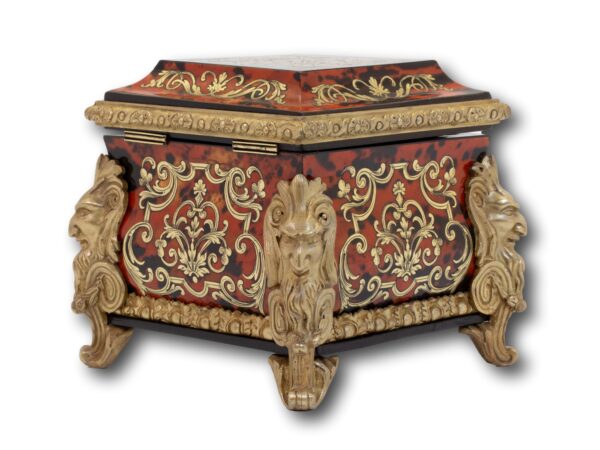 Rear overview of the French Boulle Tea Caddy