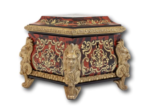 Front overview of the French Boulle Tea Caddy