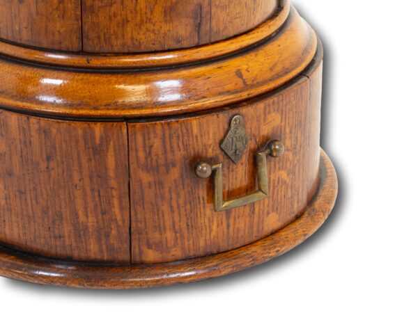 Close up of the pull out drawer in the Country House Oak Letter Box Asprey