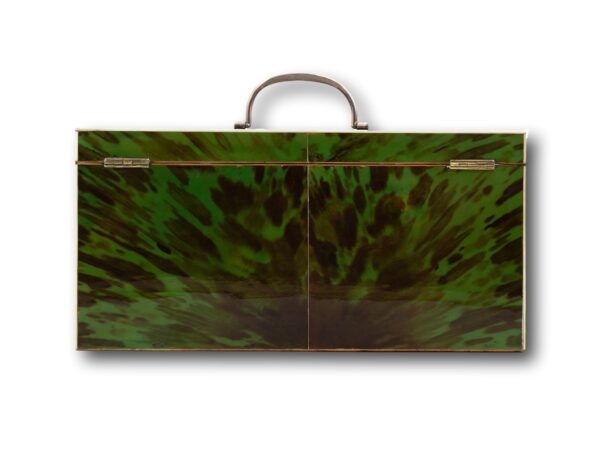 Rear of the Green Tortoiseshell Tea Caddy