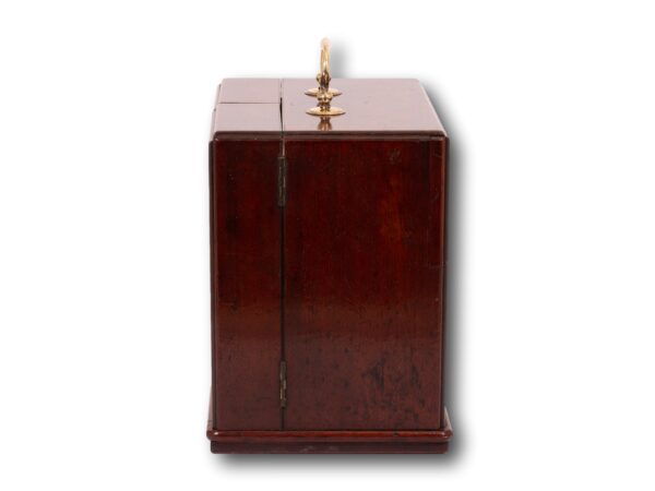 Side of the Mahogany Apothecary Cabinet with Poison Compartment