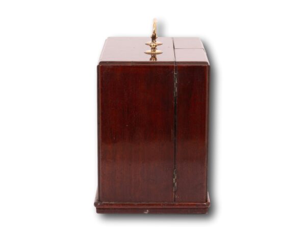 Side of the Mahogany Apothecary Cabinet with Poison Compartment