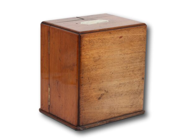 Rear overview of the Mahogany Double Opening Apothecary Box