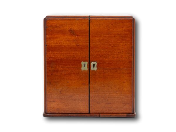 Front of the Mahogany Double Opening Apothecary Box