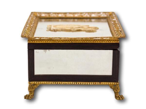 Side of the French Palais Royal Musical Writing Box