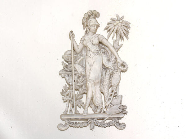 Close up of Athena from the French Palais Royal Musical Writing Box