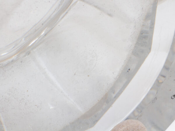 Close up of the Baccarat mark on the base of the Baccarat Crystal Champagne Cooler