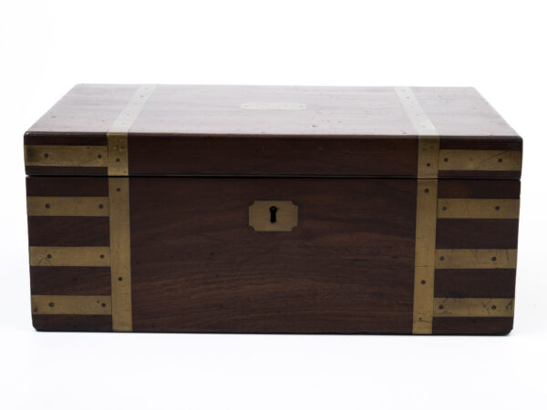 Front of the Campaign Military Writing Box Hewlins