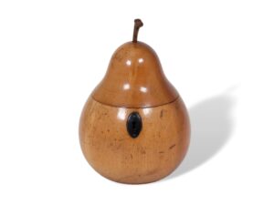 Front overview of the Continental Novelty Pear Fruit Tea Caddy