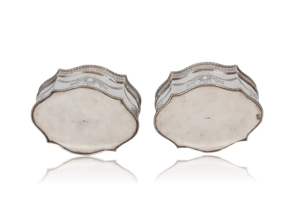 Bases of the Dutch Pair of Silver Tea Caddies