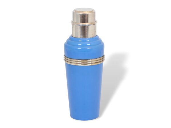 Side of the Master Incolor Art Deco Blue Cocktail Shaker