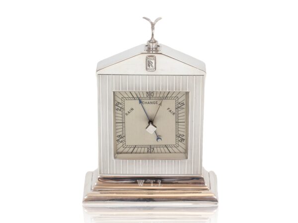 Front of the Rolls Royce Novelty Silver Desk Barometer