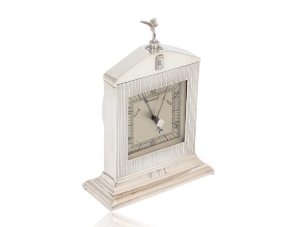 Front overview of the Rolls Royce Novelty Silver Desk Barometer