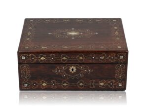 Front of the Rosewood Inlaid Jewellery Box