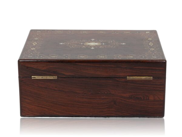 Rear of the Rosewood Inlaid Jewellery Box