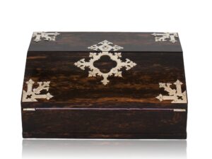 Front of the Coromandel Silver Mounted Writing Box Betjemann