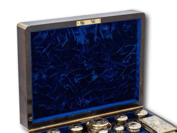 Close up of the inner lid from the Coromandel Vanity Box Edwards for Hunt and Roskell