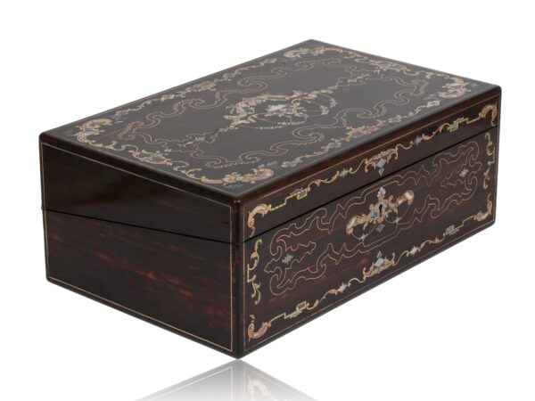 Front overview of the Coromandel Inlaid Writing Box Hausburg