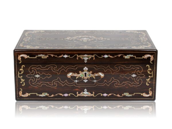Front of the Coromandel Inlaid Writing Box Hausburg