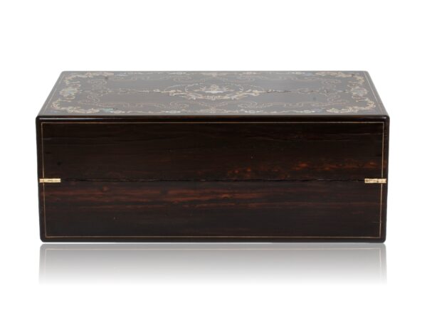 Rear of the Coromandel Inlaid Writing Box Hausburg