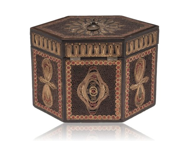 Rear of the Paper Scroll Tea Caddy