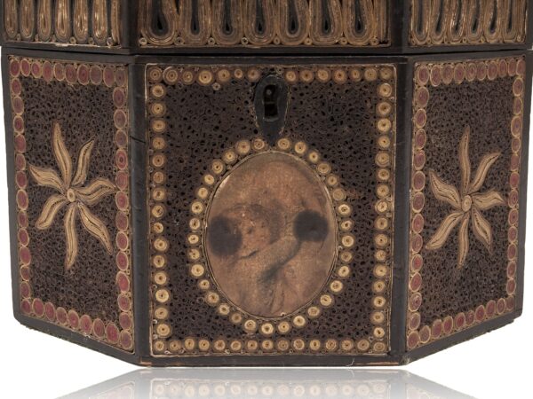 Close up of the Paper Scroll Tea Caddy image