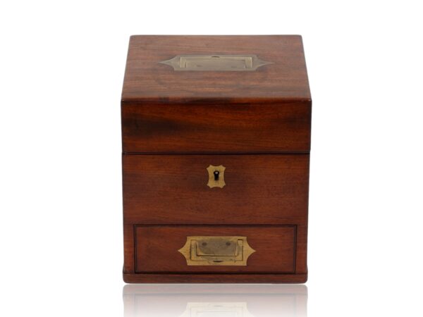 Front of the Antique Victorian Mahogany Apothecary Box