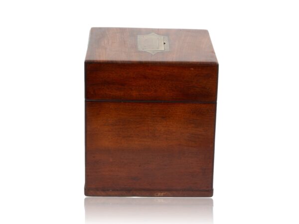 Side of the Antique Victorian Mahogany Apothecary Box