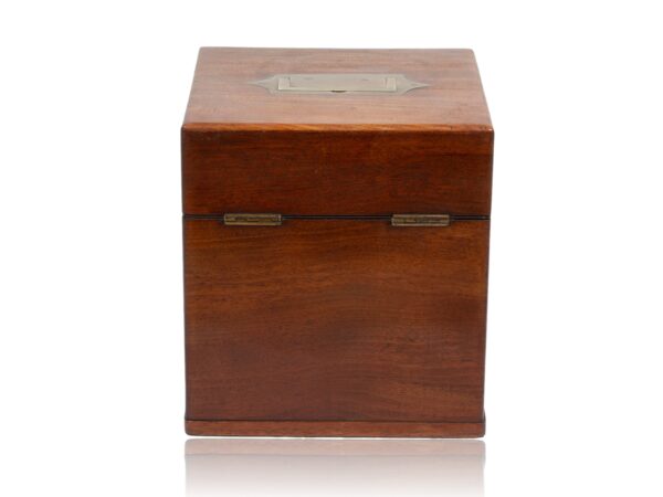 Rear of the Antique Victorian Mahogany Apothecary Box