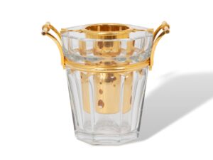 Overview of the Baccarat Gold Crystal Champagne Cooler
