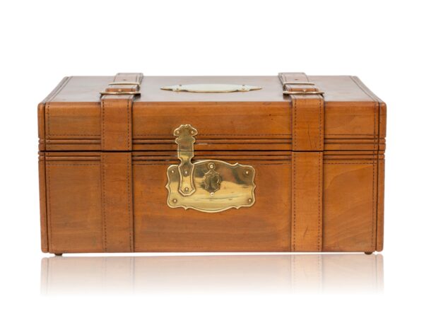 Front of the French Novelty Suitcase Jewellery Box