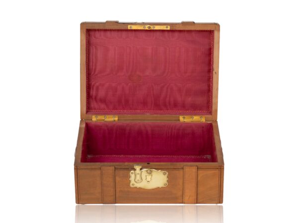 Front of the French Novelty Suitcase Jewellery Box with the lid up