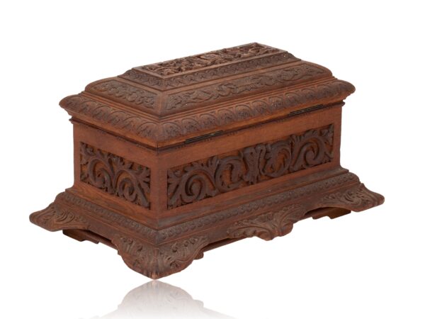 Rear overview of the HMS Trefoil Ship Launching Presentation Casket